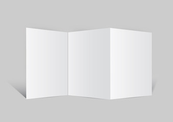 close up of a leaflet blank white paper vector background