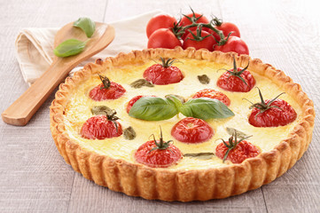 tomato basil quiche