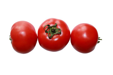 three isolated tomato
