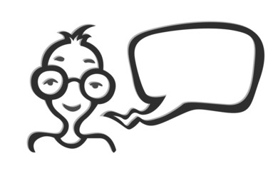 man in glasses social net icon vector illustration isolated