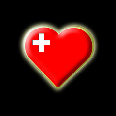 Coeur drapeau Suisse