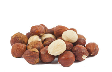 hazelnuts isolated