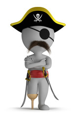 3d small people - pirate