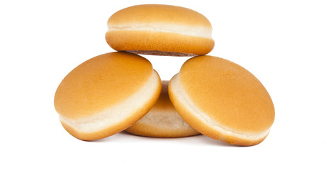 hamburger buns isolated