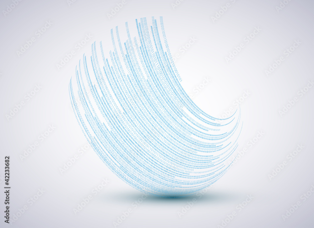 Poster vector binary wave background. eps10 illustration
