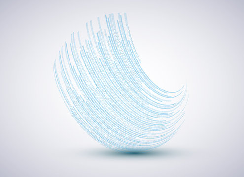 Vector binary wave background. Eps10 illustration