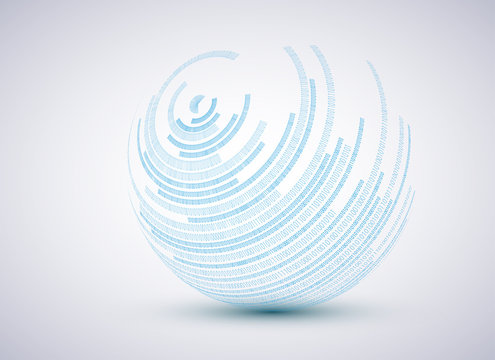 Vector binary sphere background. Eps10 illustration
