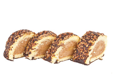 chocolate cake isolated