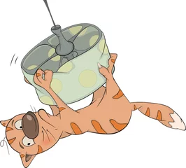 Fototapeten Babyzimmer Cat on a chandelier  © liusa