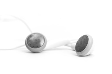 concept of digital music white Headphones