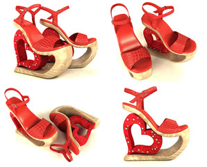 Fashion red women shoes