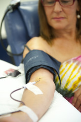 Blood donation woman