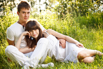 Romantic young couple