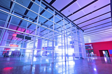 The modern office building corridor