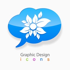 graphic design flower logo cloud.