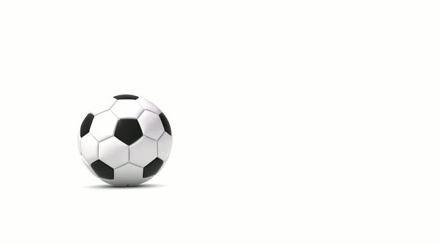 Falling soccer ball with alpha channel