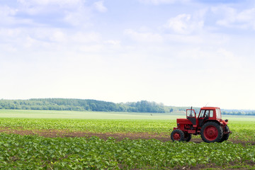 Fototapeta premium In the field of agricultural machinery available.