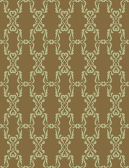 бесшовный фон из растительных мотивов в ретро стиле, обои