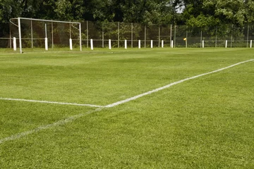 Photo sur Plexiglas Foot Terrain de sport, football, pelouse, but
