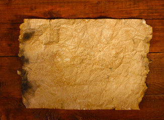 old paper on wooden table
