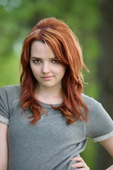 Naklejka premium Beautiful redhead