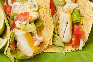 Homemade fresh fish tacos