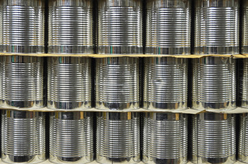 Aluminium Cans in factory warehouse