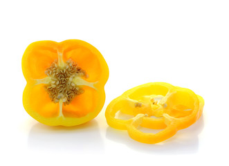 sweet pepper isolated on white background