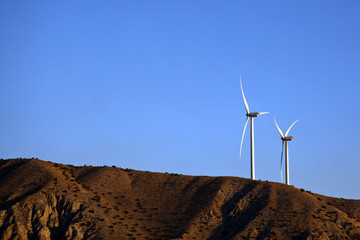 Wind generators on the hill