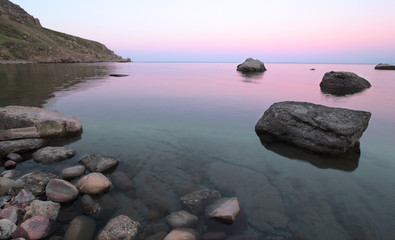 Sea landscape in the evening