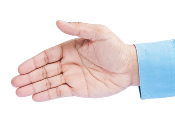 Approbation gesture of business man's hand