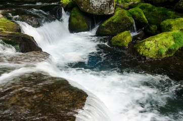 Naklejka na ściany i meble Kikuchi mountain stream valley