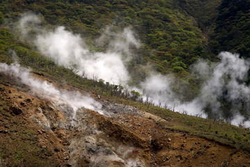 Sulphurous vapor, Owakudani, Japan