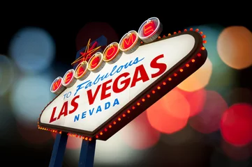 Fotobehang Welcome to Las Vegas Sign. © somchaij
