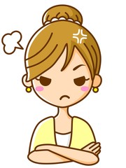 怒る女性