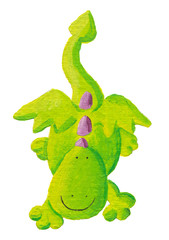 Obraz premium Cute dragon flying down