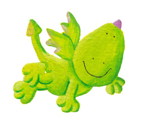 Cute dragon flying