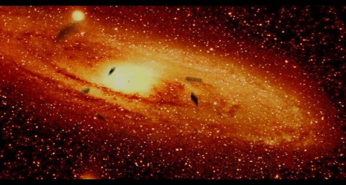 Explosion d'une planete avec bruitage