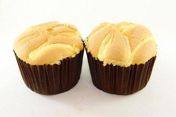 Soft vanilla Cupcake with custard topping.