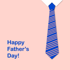 Tie and the sentence happy fathers day