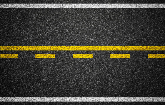 Asphalt Highway With Road Markings Background