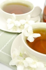 Fototapeta na wymiar tea with jasmine