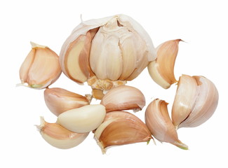 Garlic isolated on white background