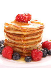Delicious freshly prepared pancakes