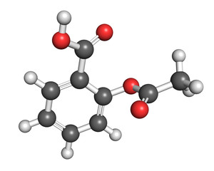Obraz premium Aspirin molecule