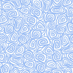 Seamless abstract hand drawn pattern, spiral background.