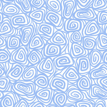 Seamless abstract hand drawn pattern, spiral background. © incomible