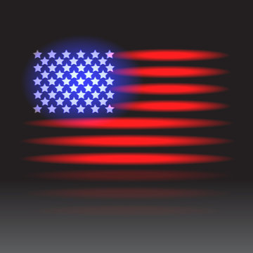 American flag neon