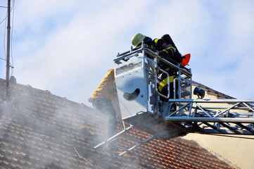 Feuerwehr Drehleiter Personenrettung