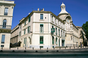 Fototapeta premium street in Nimes town, France